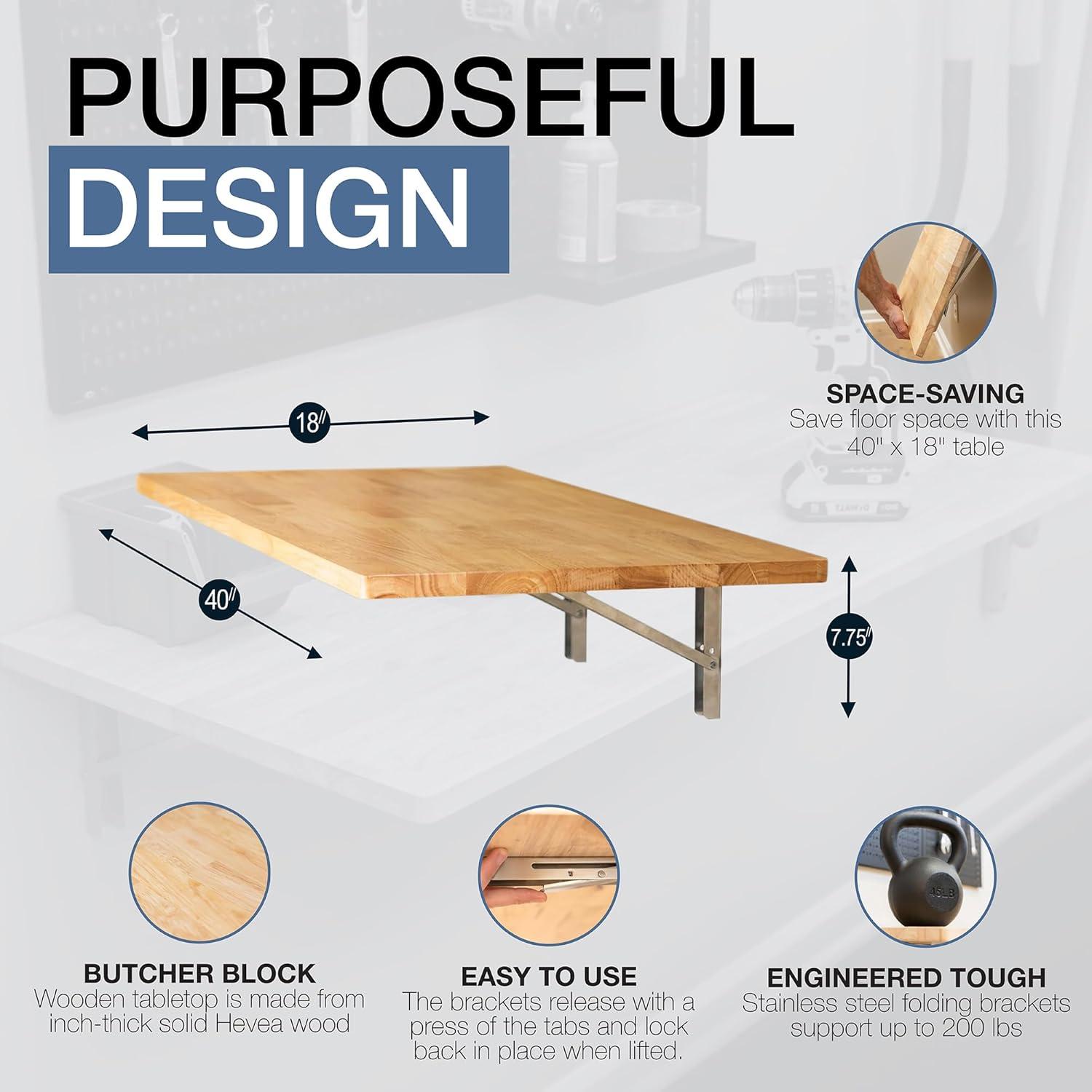 StoreYourBoard Wakefield Workbench | Heavy-Duty Foldable Table