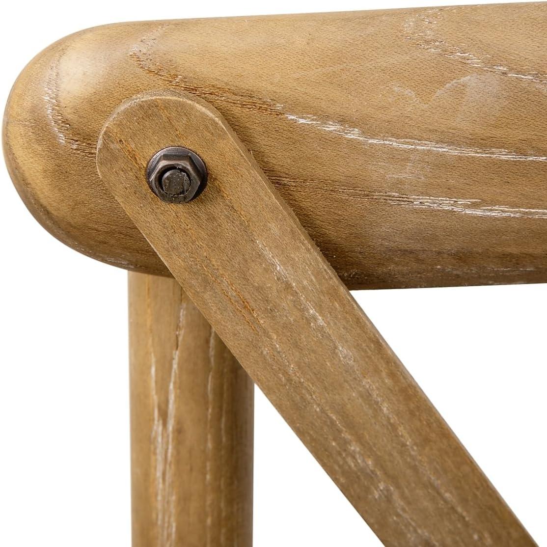 Flash Furniture 2-pack Advantage Medium Natural With White Grain X-Back Chair