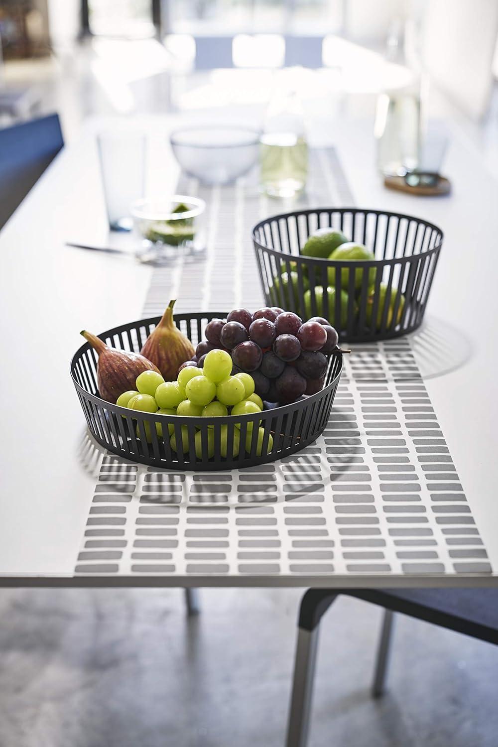 Tall Black Steel Minimalist Fruit Basket