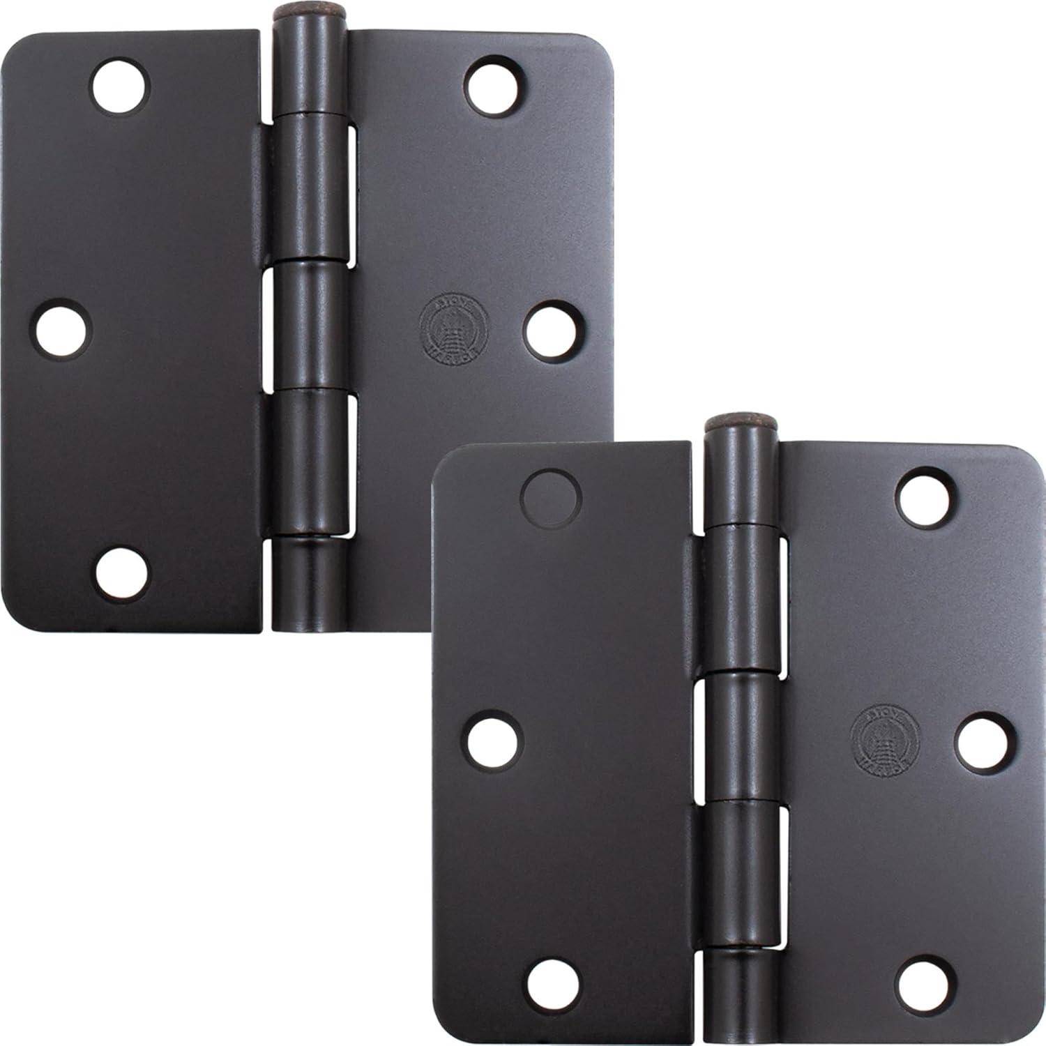 Stone Harbor Hardware 3-1/2" Door Hinges, 1/4" Radius Corner (Set of 2)