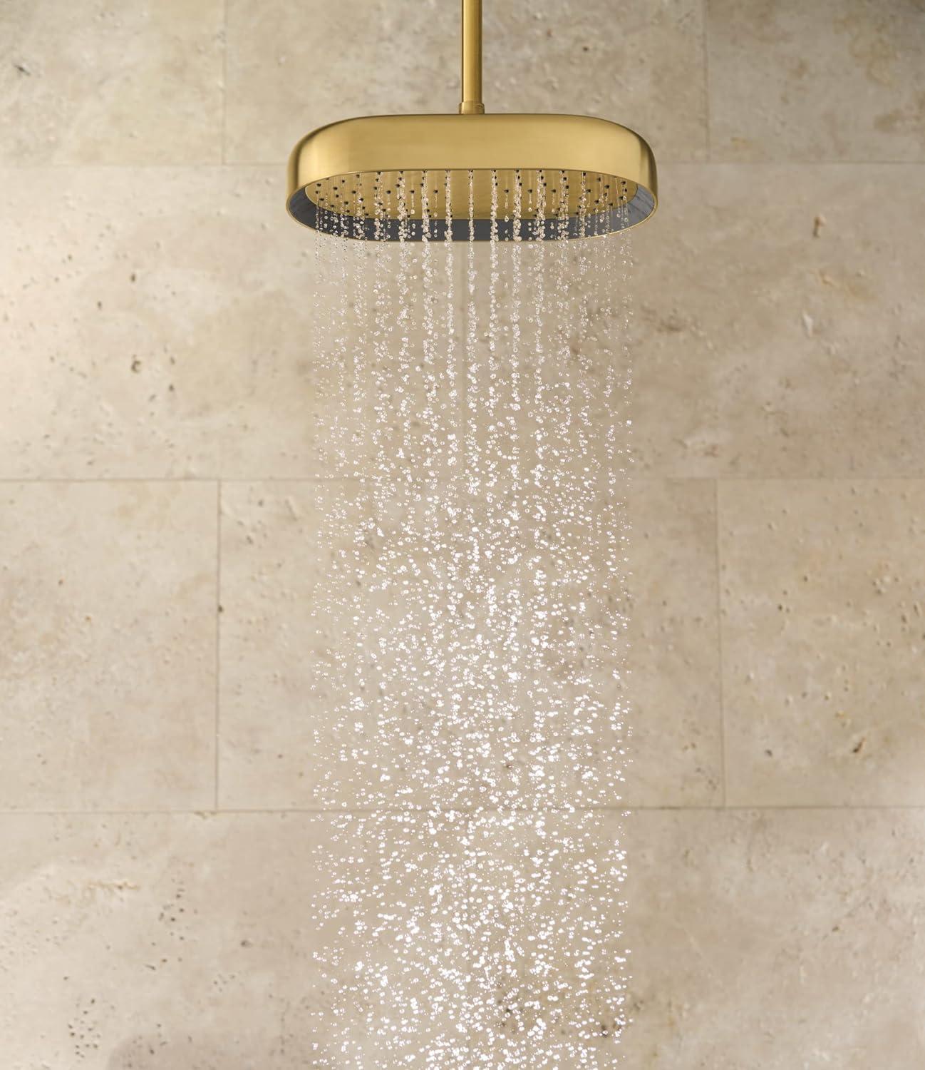 Elysian 14" Vibrant Brushed Nickel Ceiling Rain Shower Head