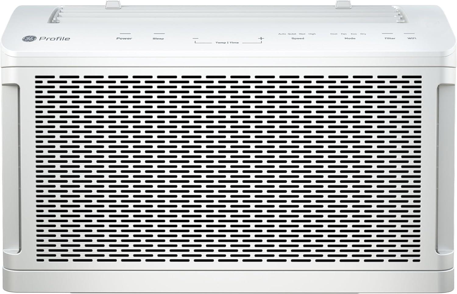 GE Profile ClearView 8300 BTU Smart Window Air Conditioner with Built-In Wi-Fi and Ultra-Quiet Operation for Medium Rooms (White)