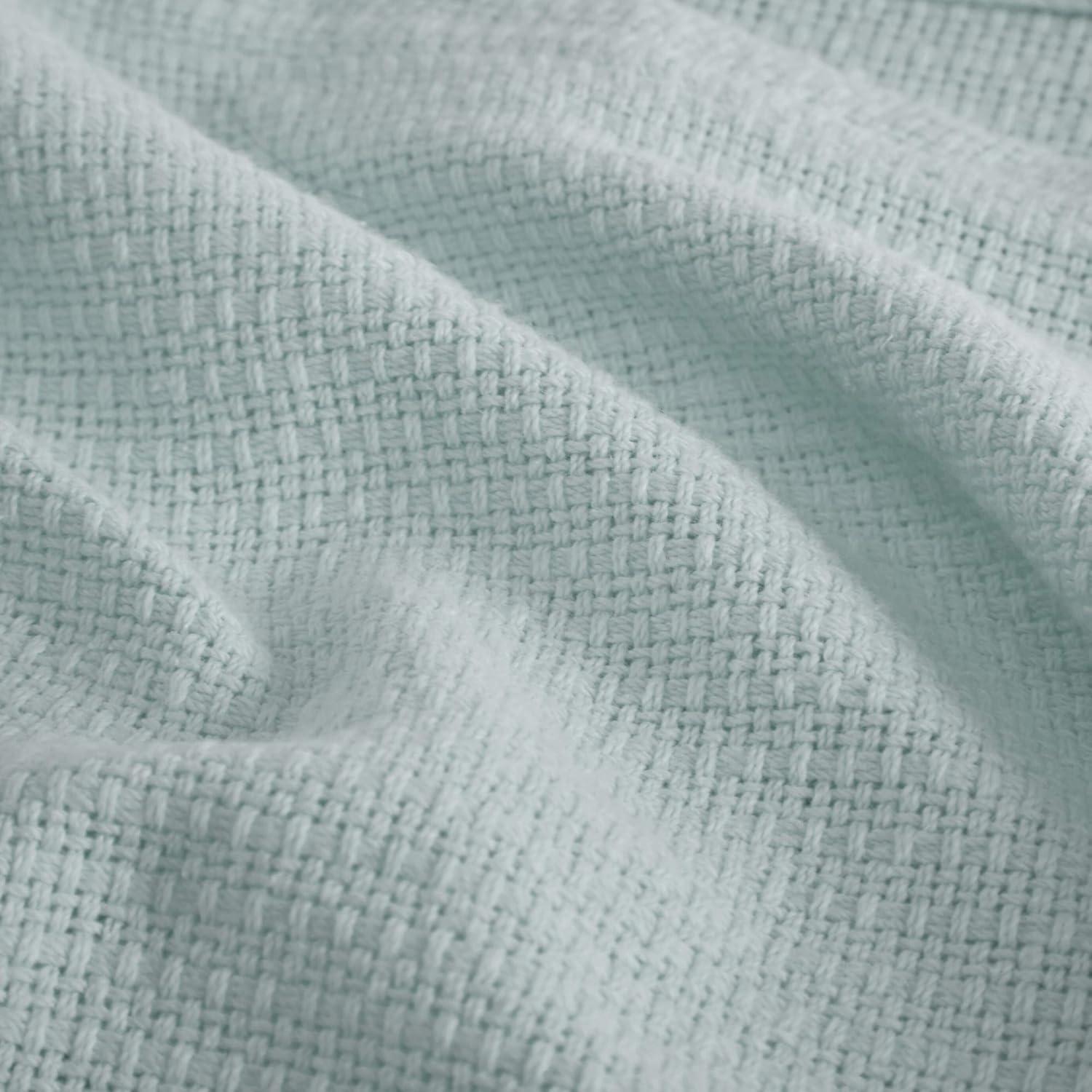 Freshspun Basketweave Cotton Bed Blanket