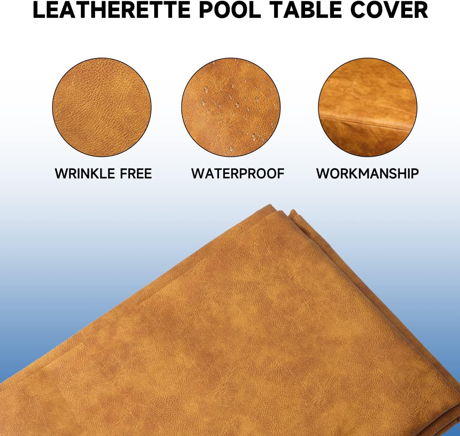 GSE 8' Pool Table Cover, 8-foot Heavy-duty Leatherette Billiards Table Cover