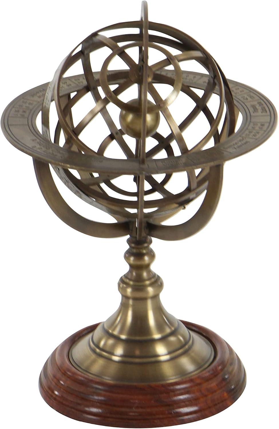 Thor Brass Globe Armillary Unique Table Decor