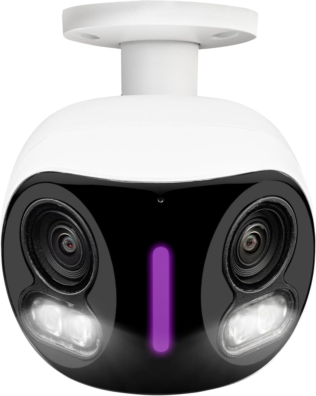 Lorex Lorex Wi-Fi 4K Dual-Lens Smart Security Camera with Smart Security Lighting, White, W891UAD-E