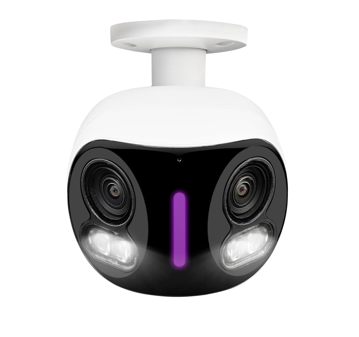 Lorex Lorex Wi-Fi 4K Dual-Lens Smart Security Camera with Smart Security Lighting, White, W891UAD-E