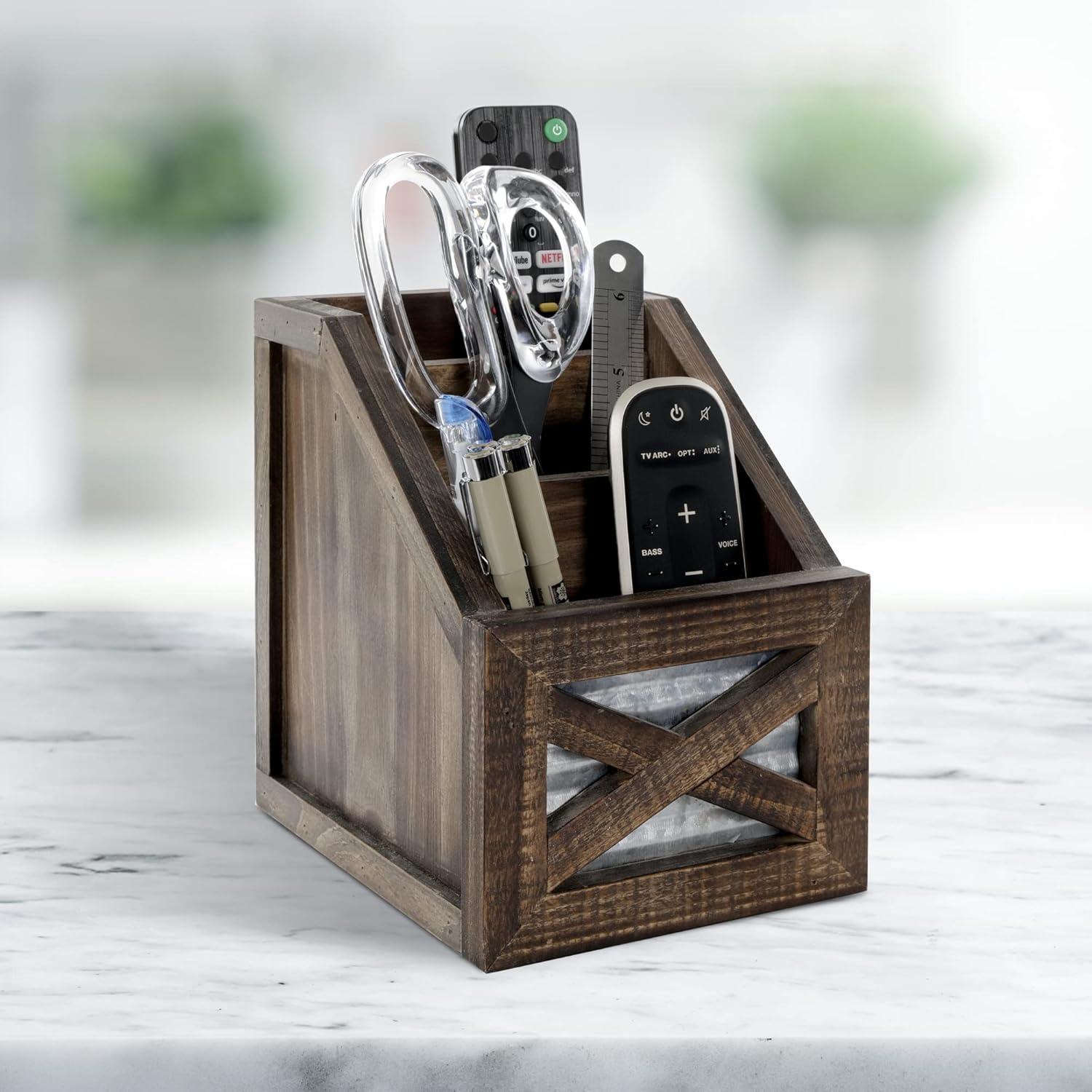 Autumn Alley Rustic Remote Control Holder Organizer