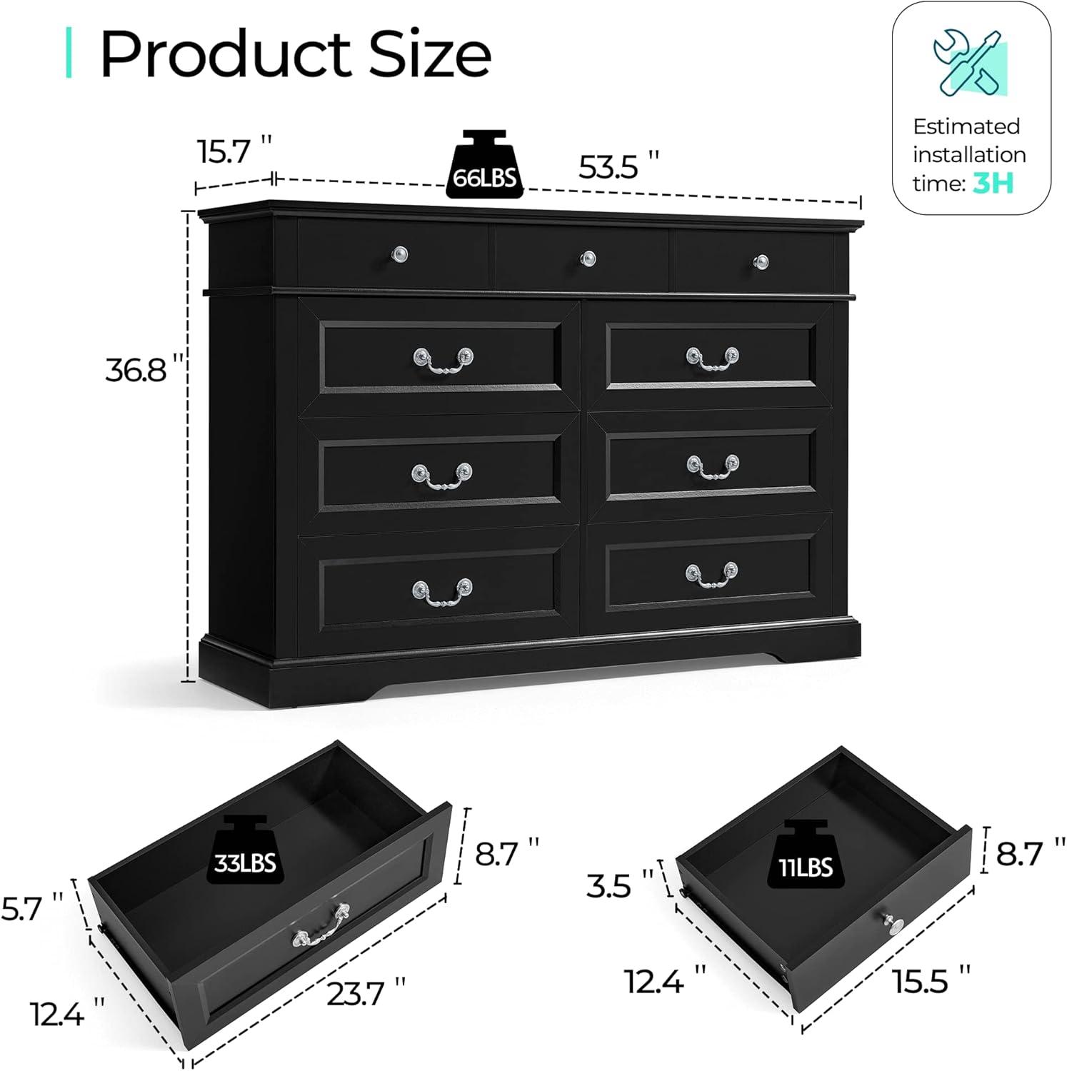 August Grove® Dugazon Wood Bedroom Dresser Farmhouse Drawer Chest