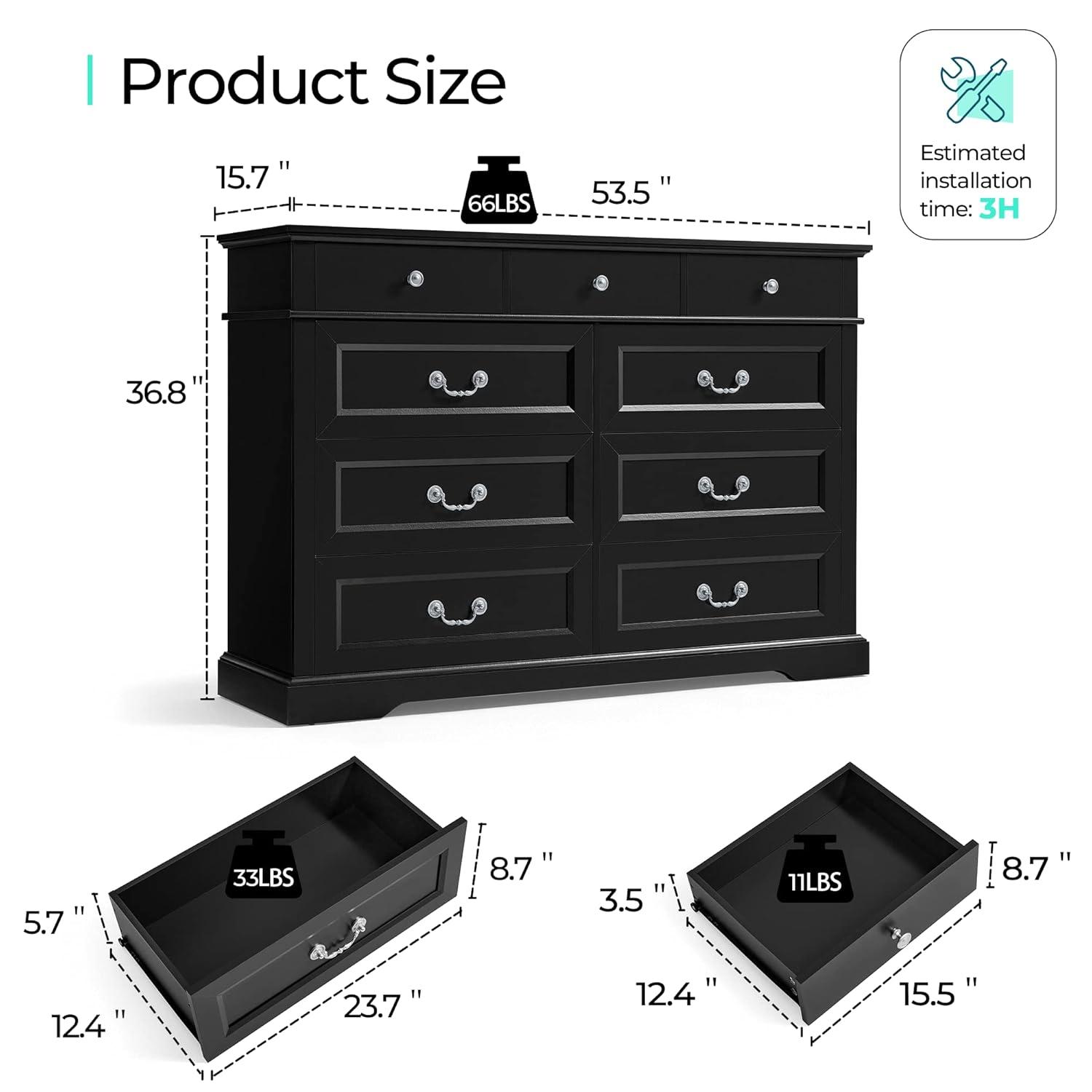 August Grove® Dugazon Wood Bedroom Dresser Farmhouse Drawer Chest