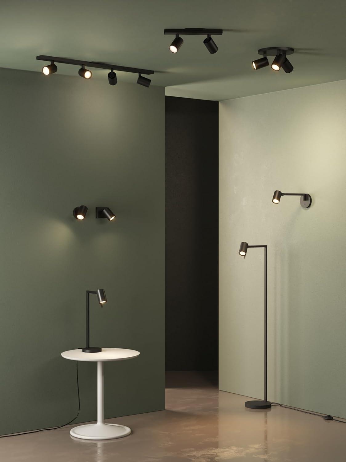 Astro Ascoli Twin Indoor Spotlight (Matt Black) - Dry Rated - GU10 Lamp, Designed in Britain - 1286118-3 Years Guarantee