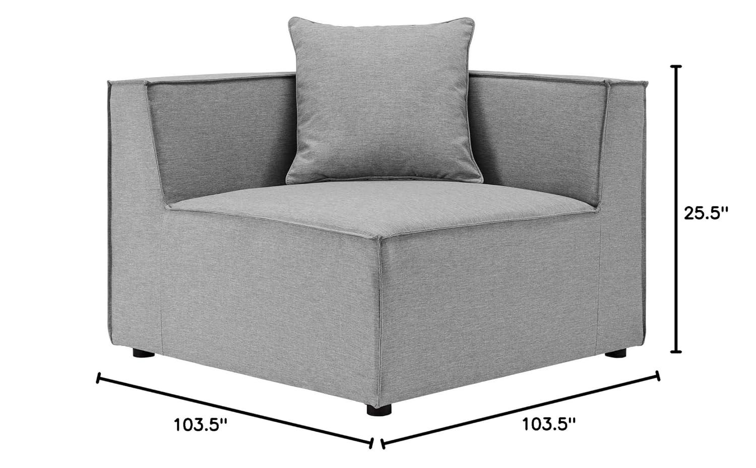 Saybrook Outdoor Patio Upholstered 8-Piece Sectional Sofa