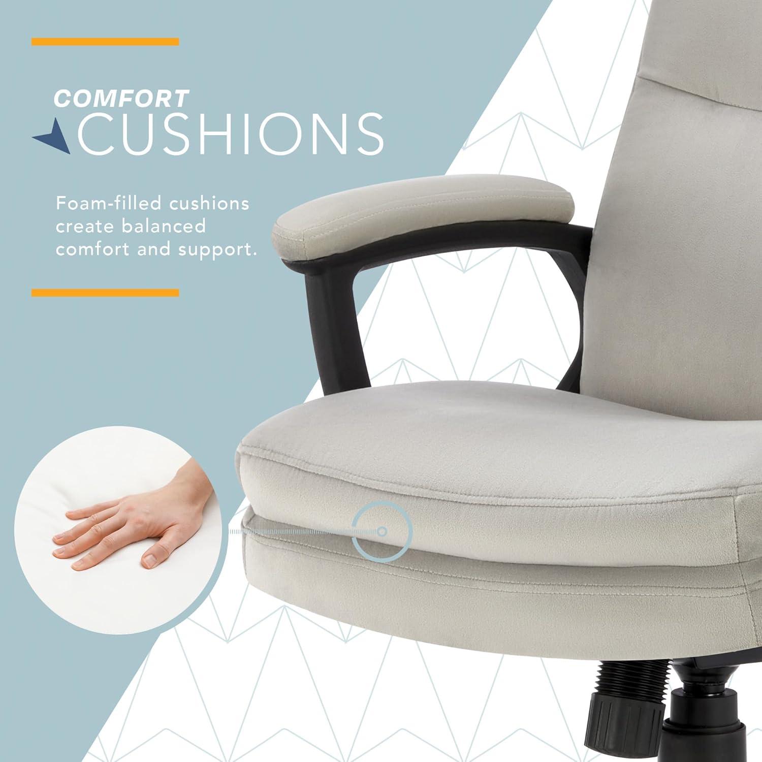 CLICK365 Click365 Classic Comfort Executive Office Chair, Ergonomic Mid-Back, Double-Layer Seat Cushion