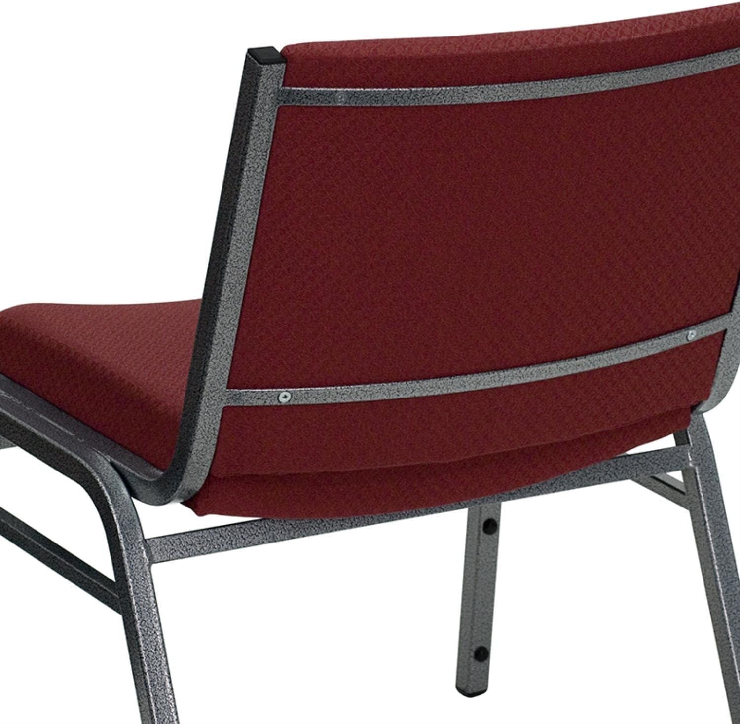 Flash Furniture HERCULES Series Big & Tall 1000 lb. Rated Burgundy Fabric Stack Chair