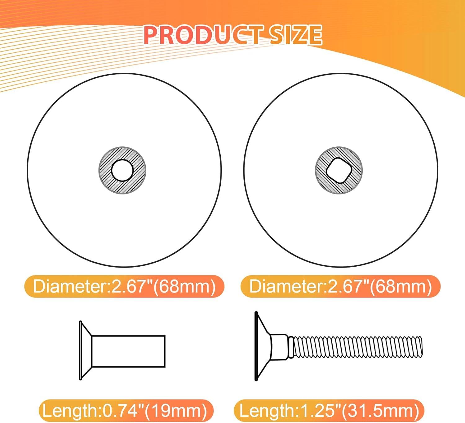 Door Hole Cover Plate, 2-5/8 in. Diameter, Satin Nickel