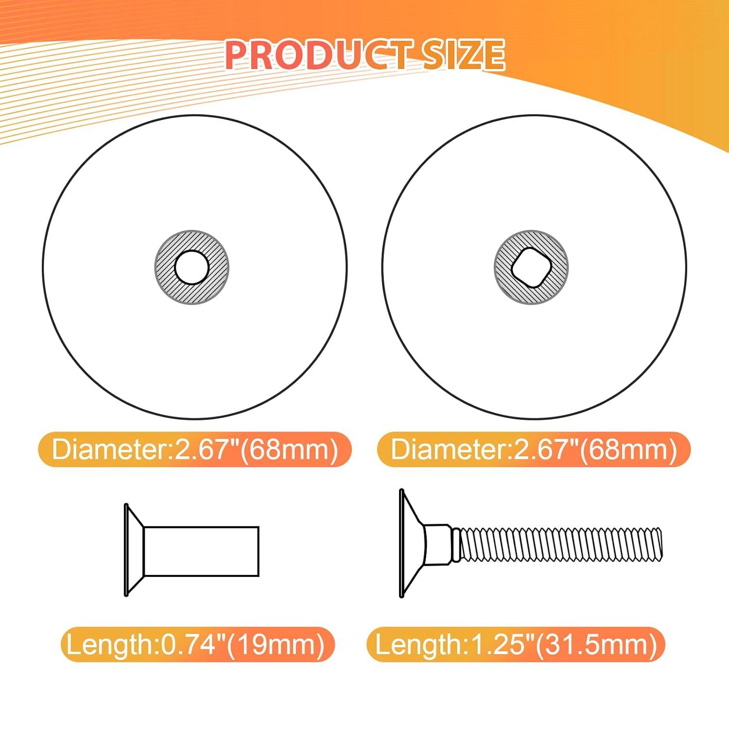 Door Hole Cover Plate, 2-5/8 in. Diameter, Satin Nickel