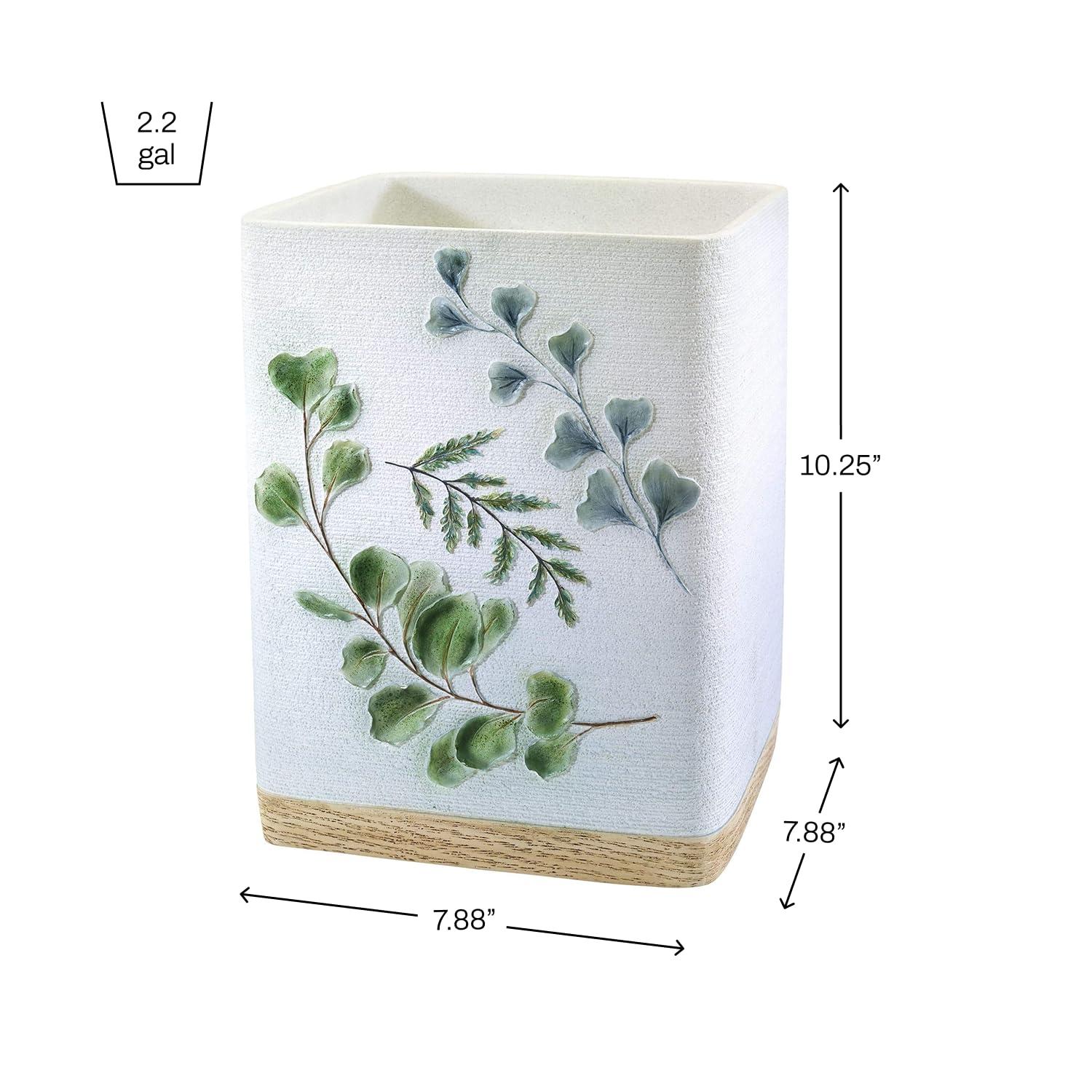 Avanti Linens Ombre Leaves Wastebasket
