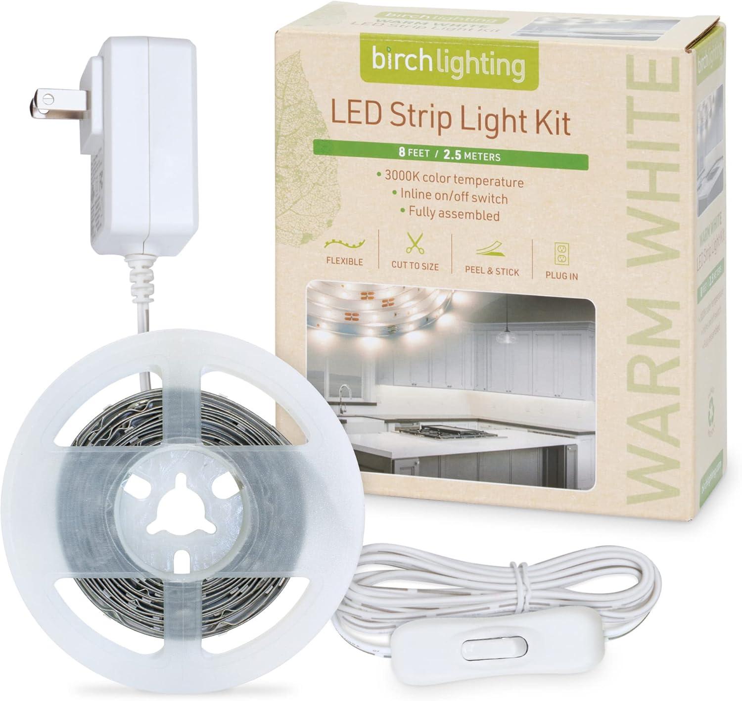 Warm White 98" LED Strip Light Kit