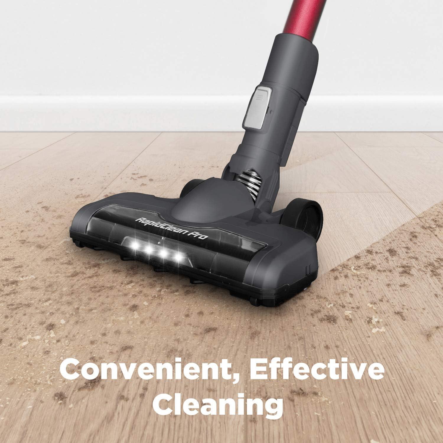 Eureka RapidClean Pro Lightweight Cordless Vacuum Cleaner  Convenient Stick and Handheld Vac  Red Black