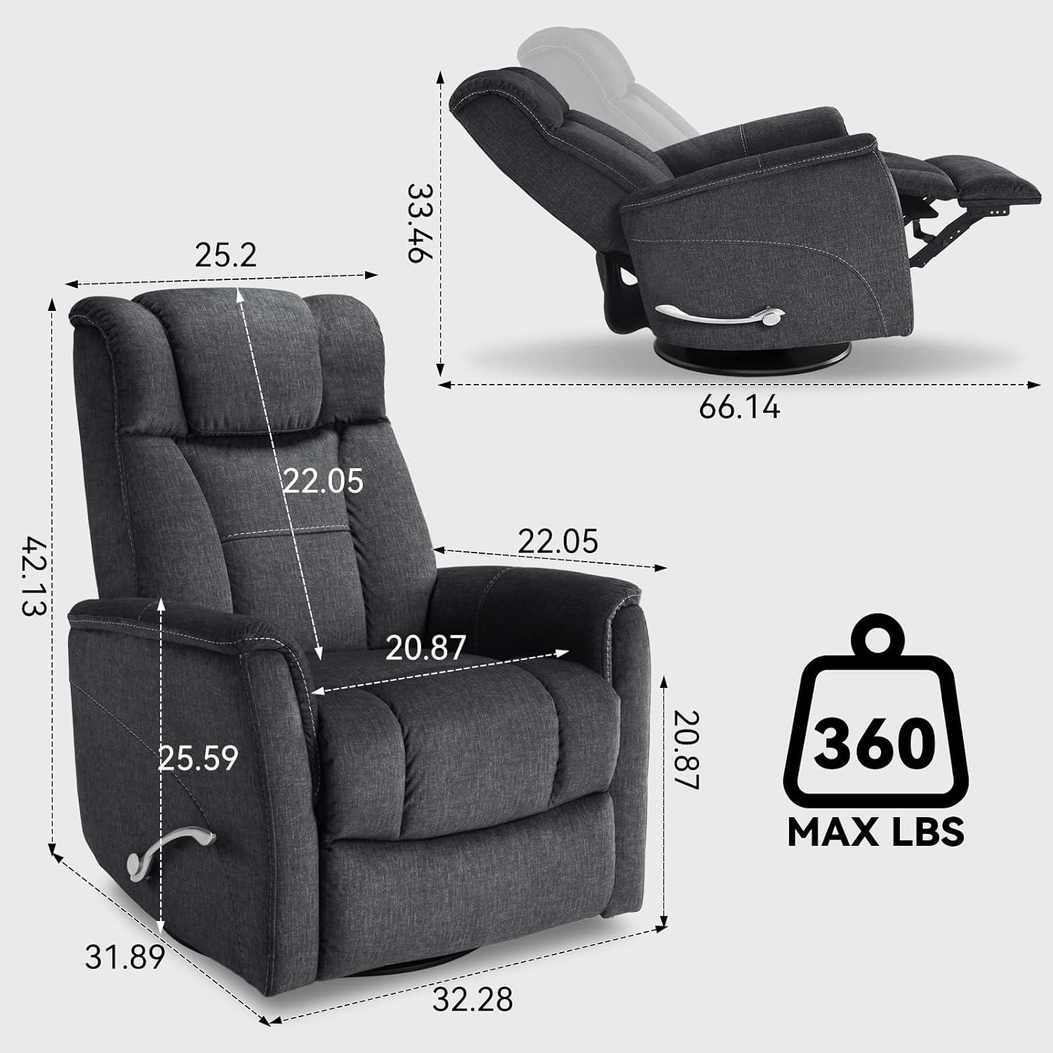 Latitude Run® Robeline 32.2" Wide Modern Upholstered Manual Rocker Recliner