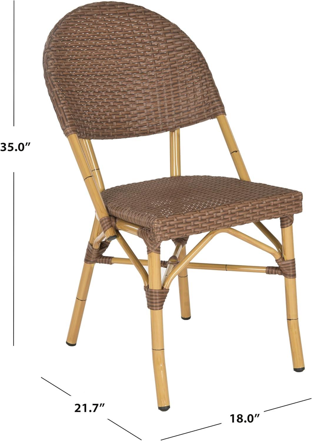 Safavieh Barrow Outdoor Patio Stacking Chair, Set of 2 - Brown