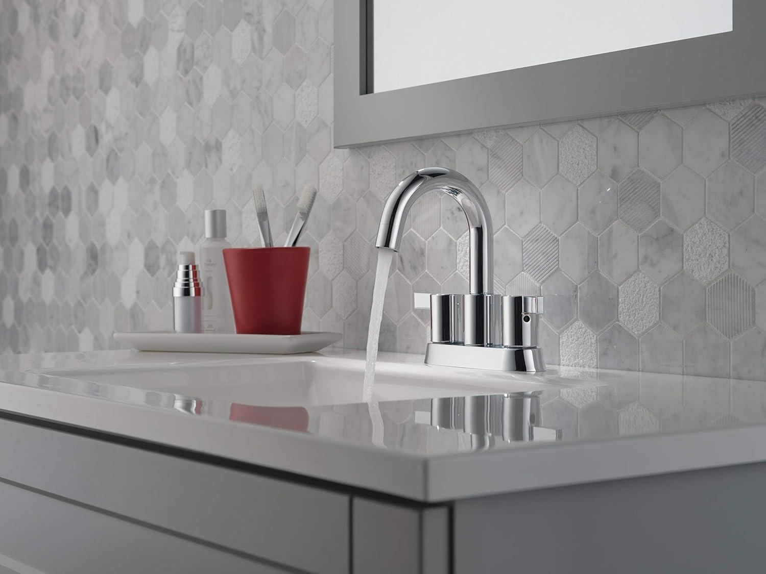 Precept Two Handle Centerset Bathroom Faucet with Drain Assembly