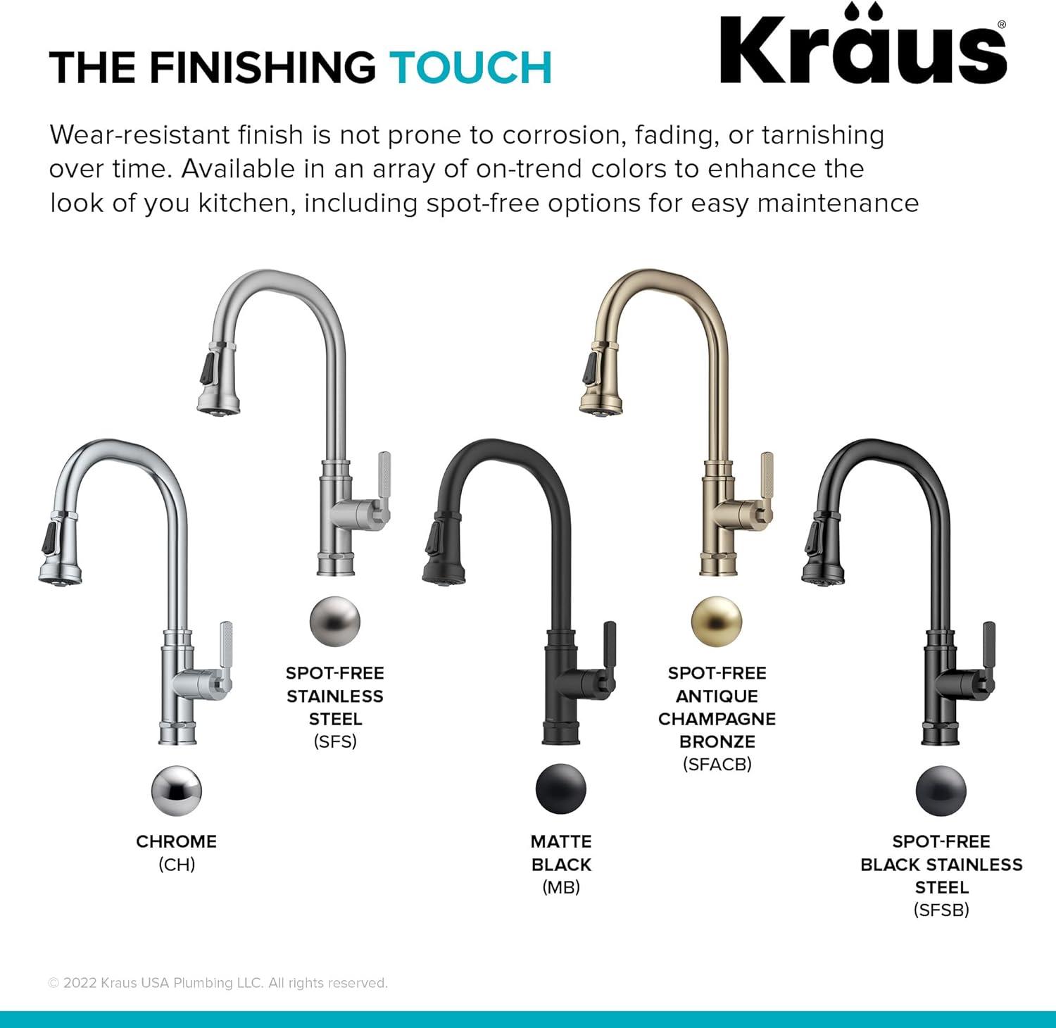 Allyn Transitional Industrial Pull-Down Single Handle Kitchen Faucet