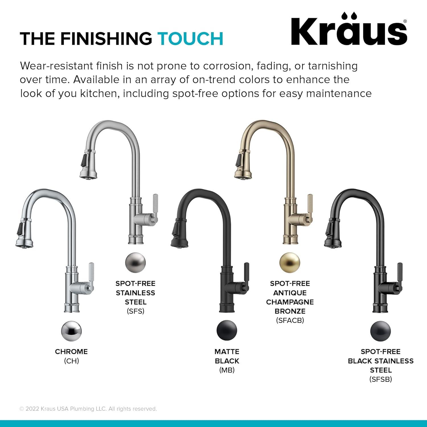Allyn Transitional Industrial Pull-Down Single Handle Kitchen Faucet