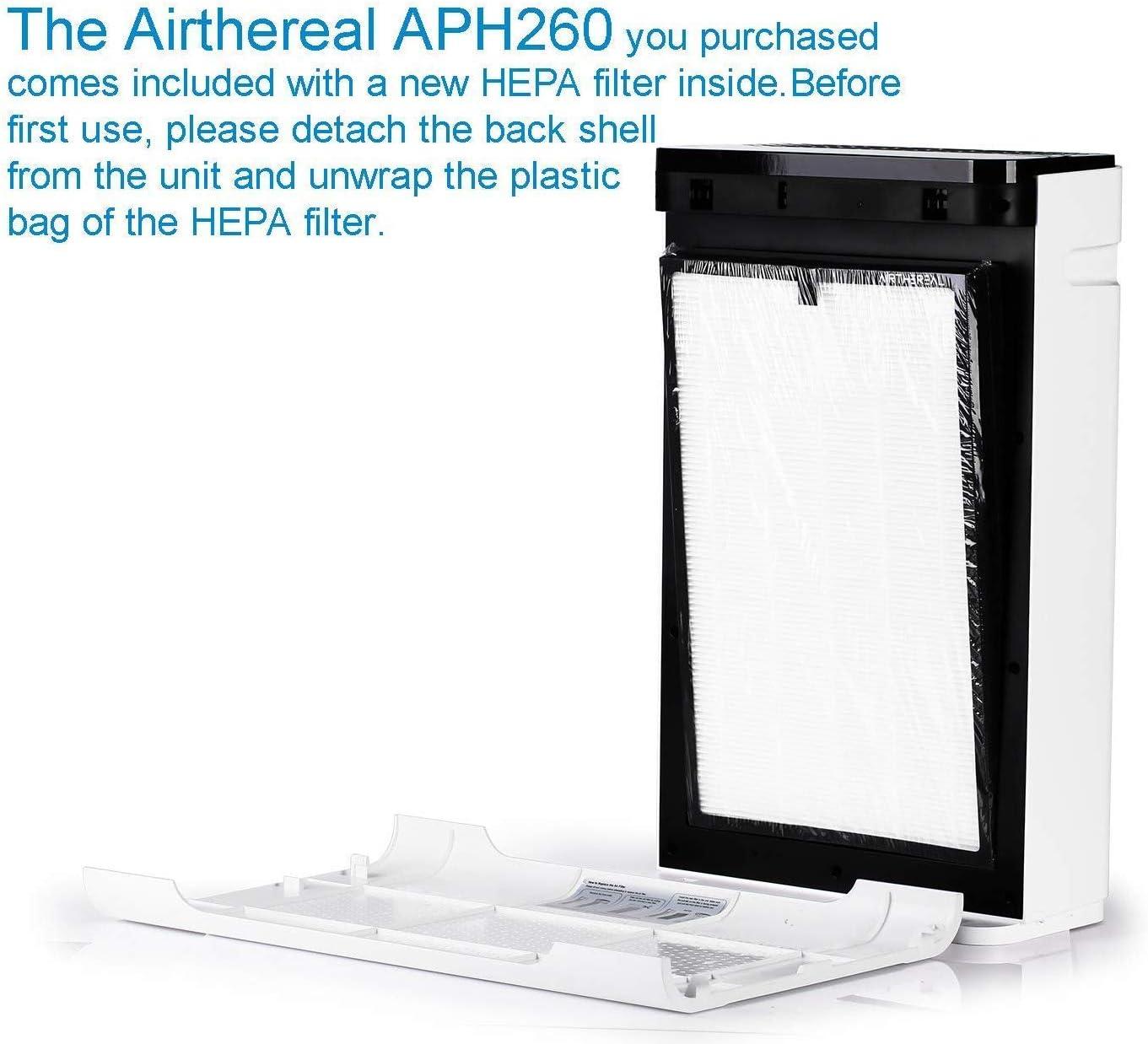 Airthereal Replacement True HEPA Filter for Pure Morning APH260 Air Purifier (1-Pack)