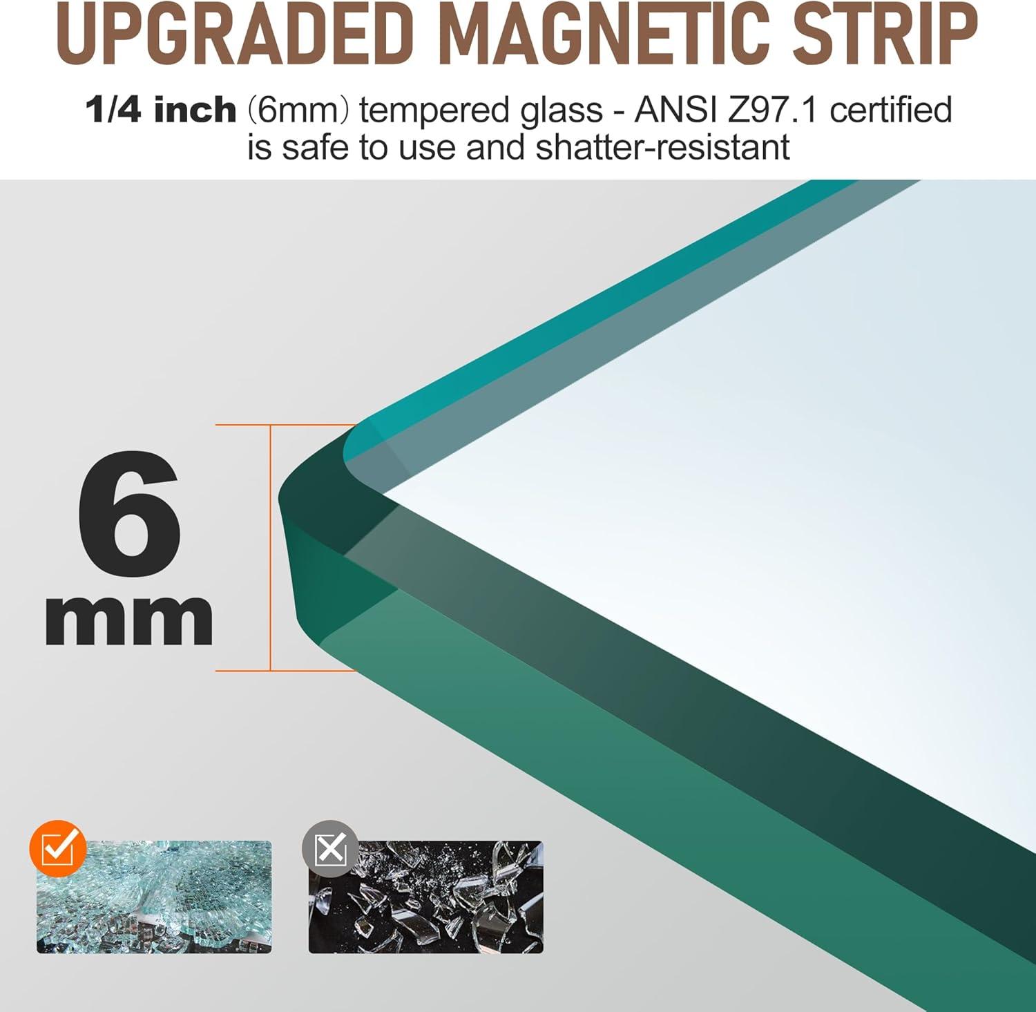 SUNNY SHOWER Adjustable 31.5-33 in. W x 72 in. H Frameless Pivot Shower Door,Chrome Finish, Certified Clear Tempered Glass Shower Enclosure