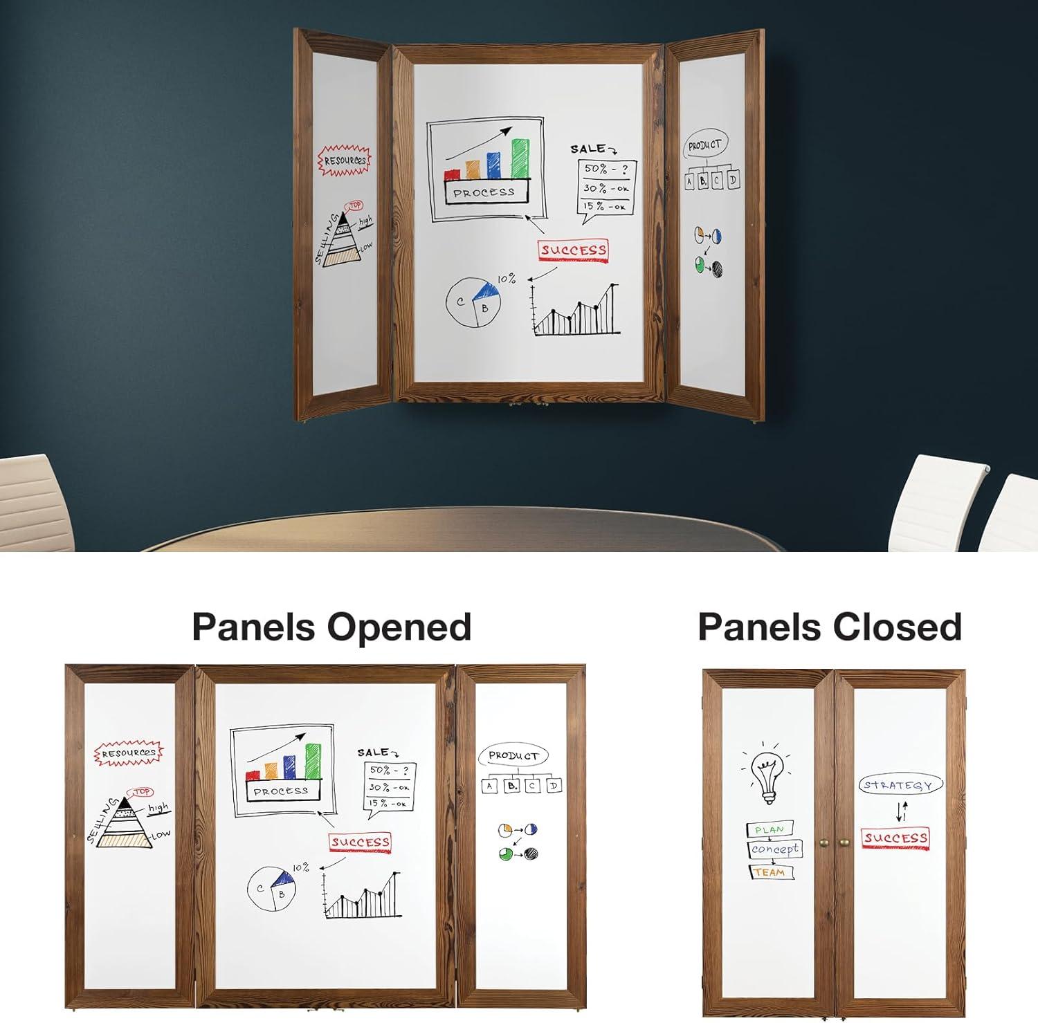 Excello Global Products Wall Steel Magnetic Whiteboard, Dry Erase Board for Wall, Magnetic Whiteboard for Office, Home or Classroom, Durable, Easy to Clean Whiteboard for Wall Use