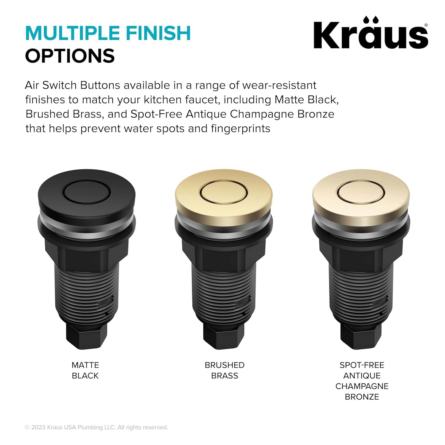 Kraus WasteGuard Stainless Steel Air Switch