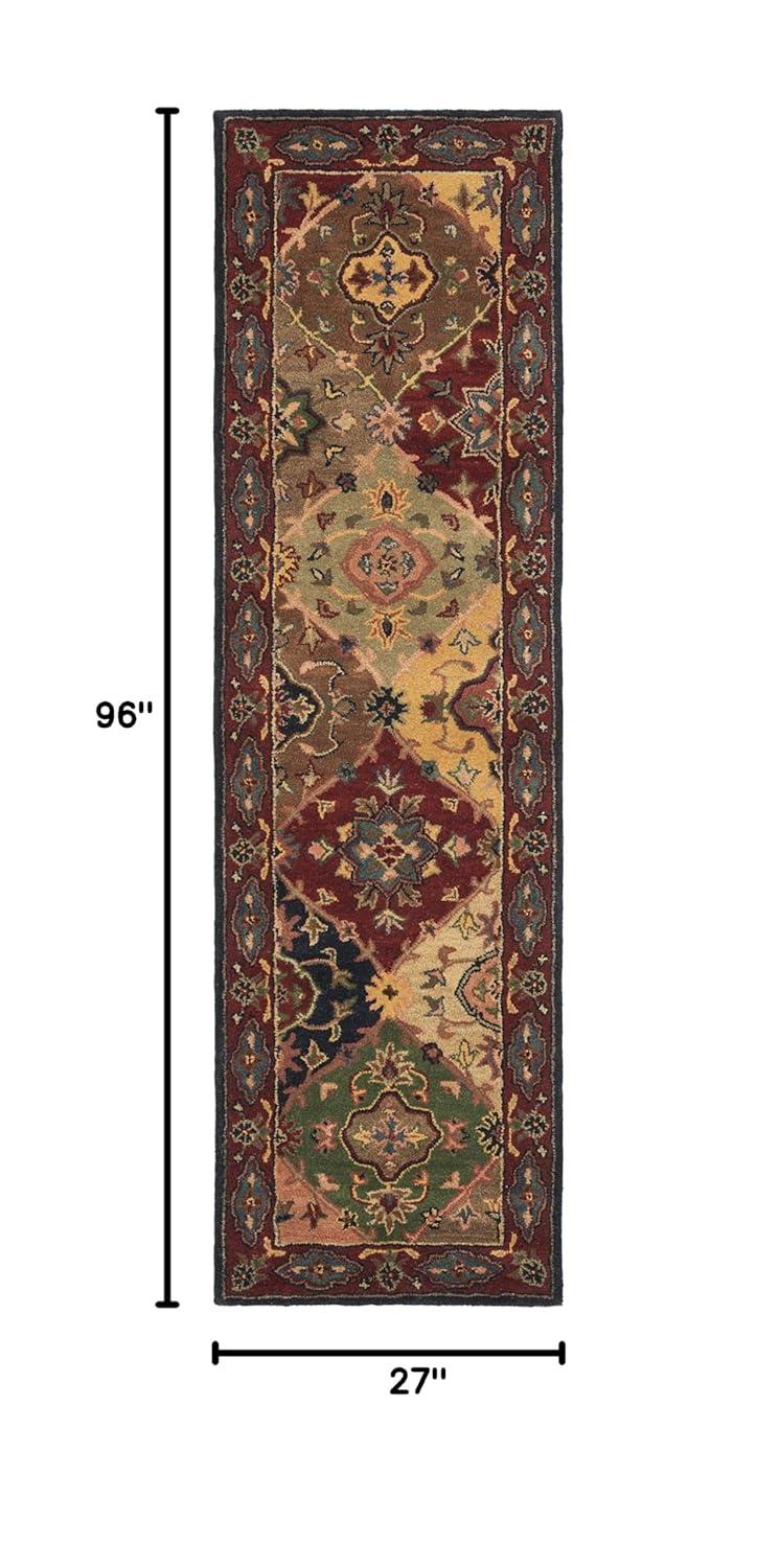 Heritage HG926 Hand Tufted Runner Rug - Red/Multi - 2'3"x6' - Safavieh.