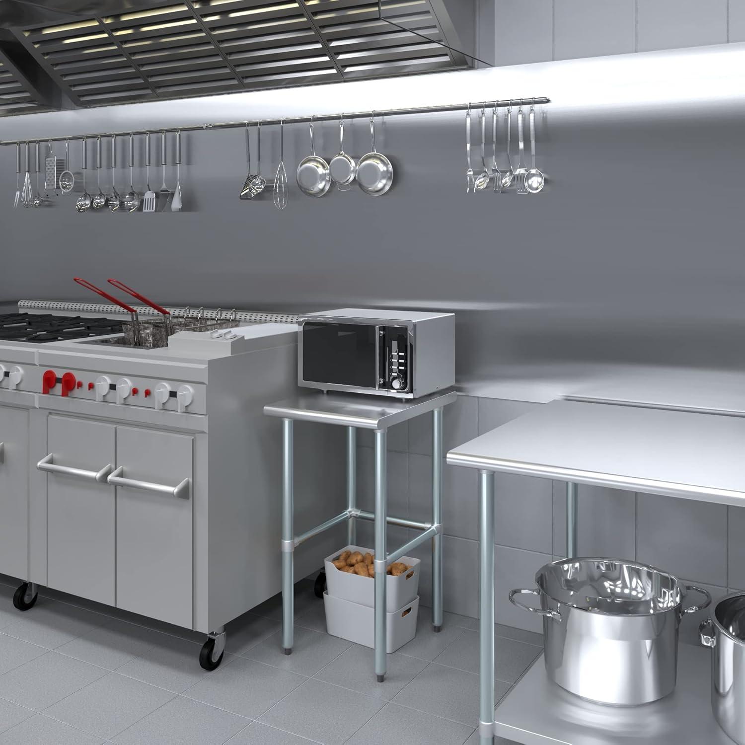 Amgood Stainless Steel Open Base Work Table