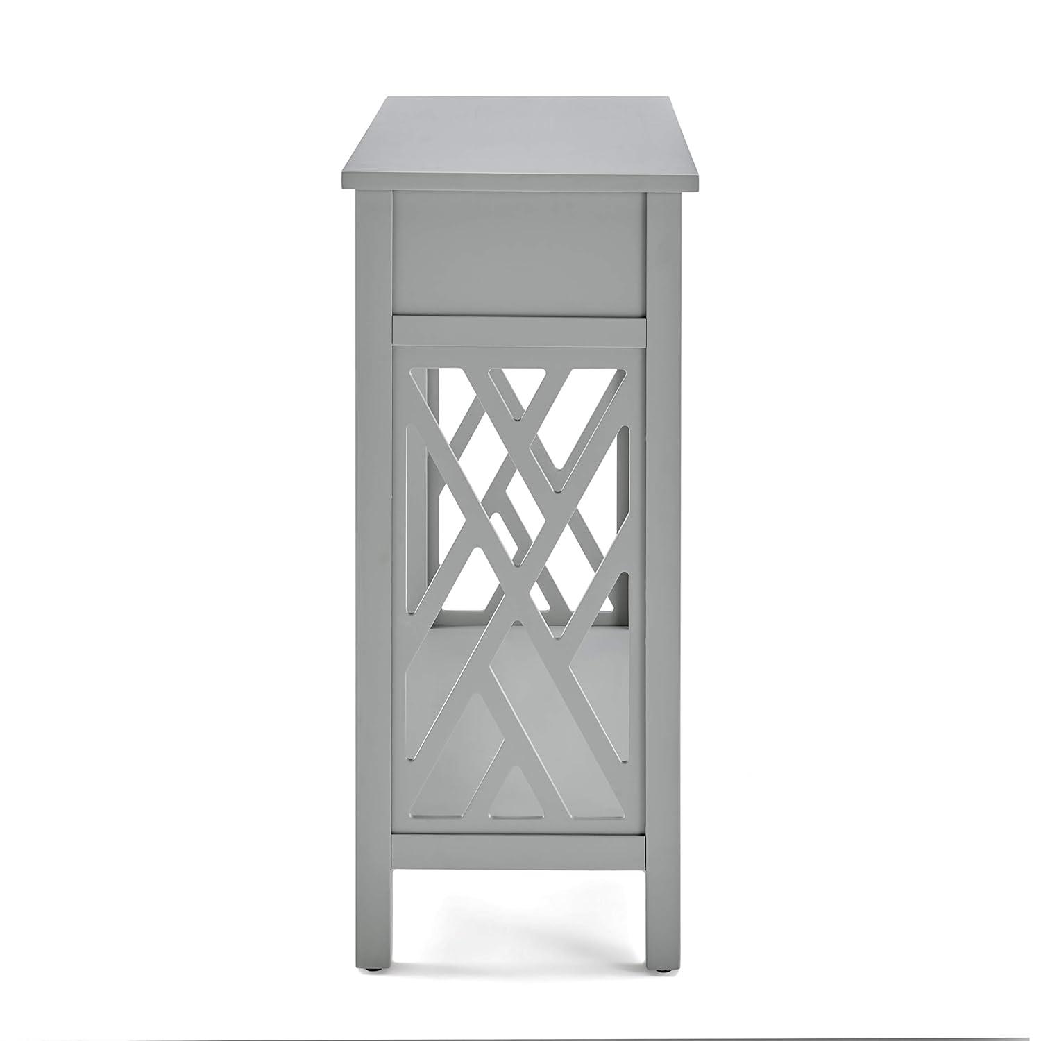 Alaterre Furniture Coventry 36 in. Entryway/Console/Sofa Table 3-Piece Set with Coffee Table, End Table & Tray Shelf, Gray