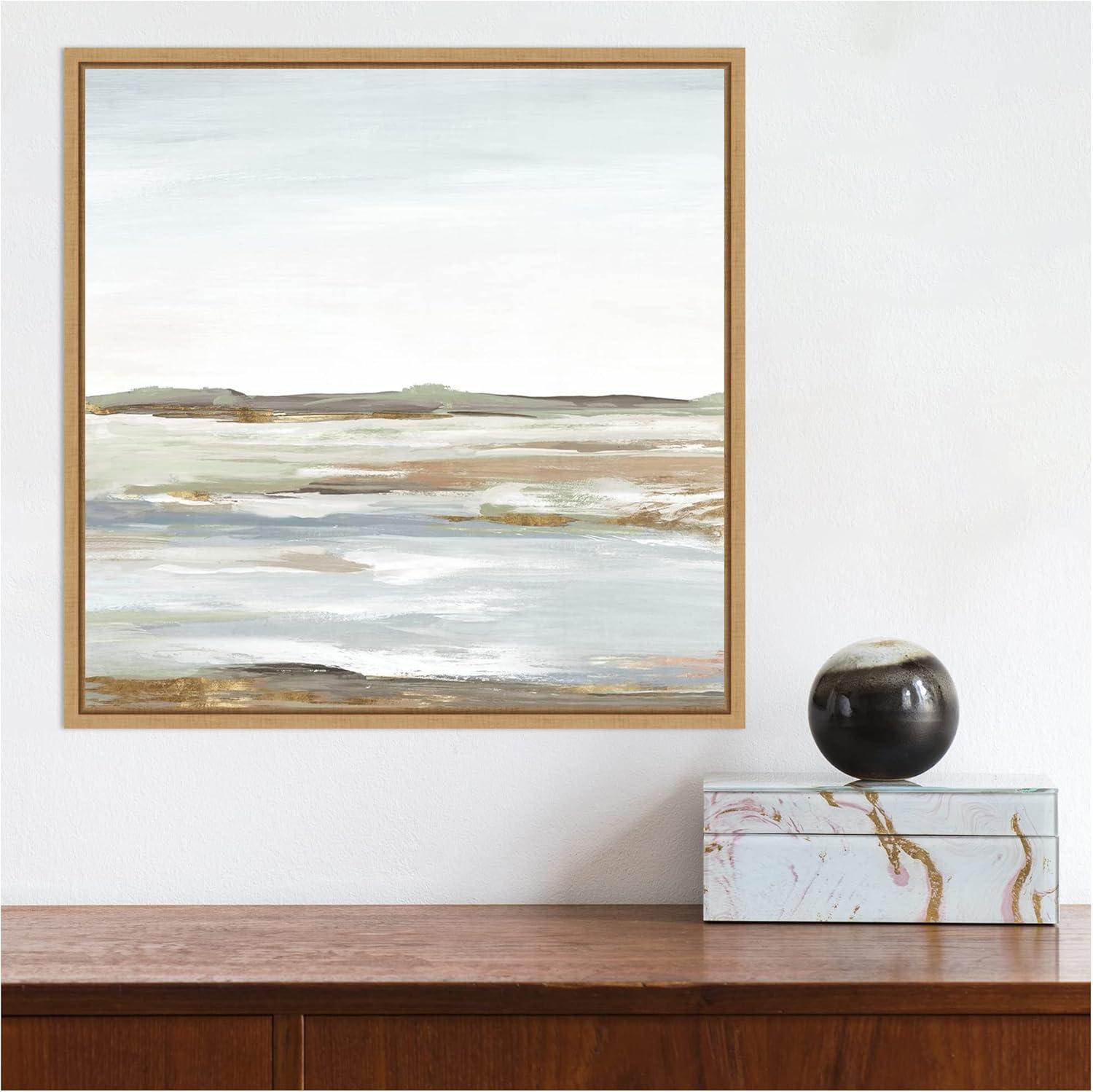 16" x 16" Vastness I by Eva Watts Framed Wall Canvas - Amanti Art: Modern Style Lithograph, Horizontal Layout