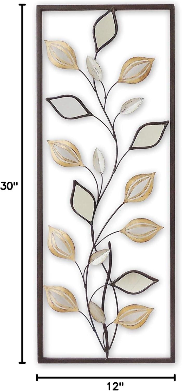 New All American Collection Modern Chic Aluminum/ Metal Wall Decor with Frame 12"x30"