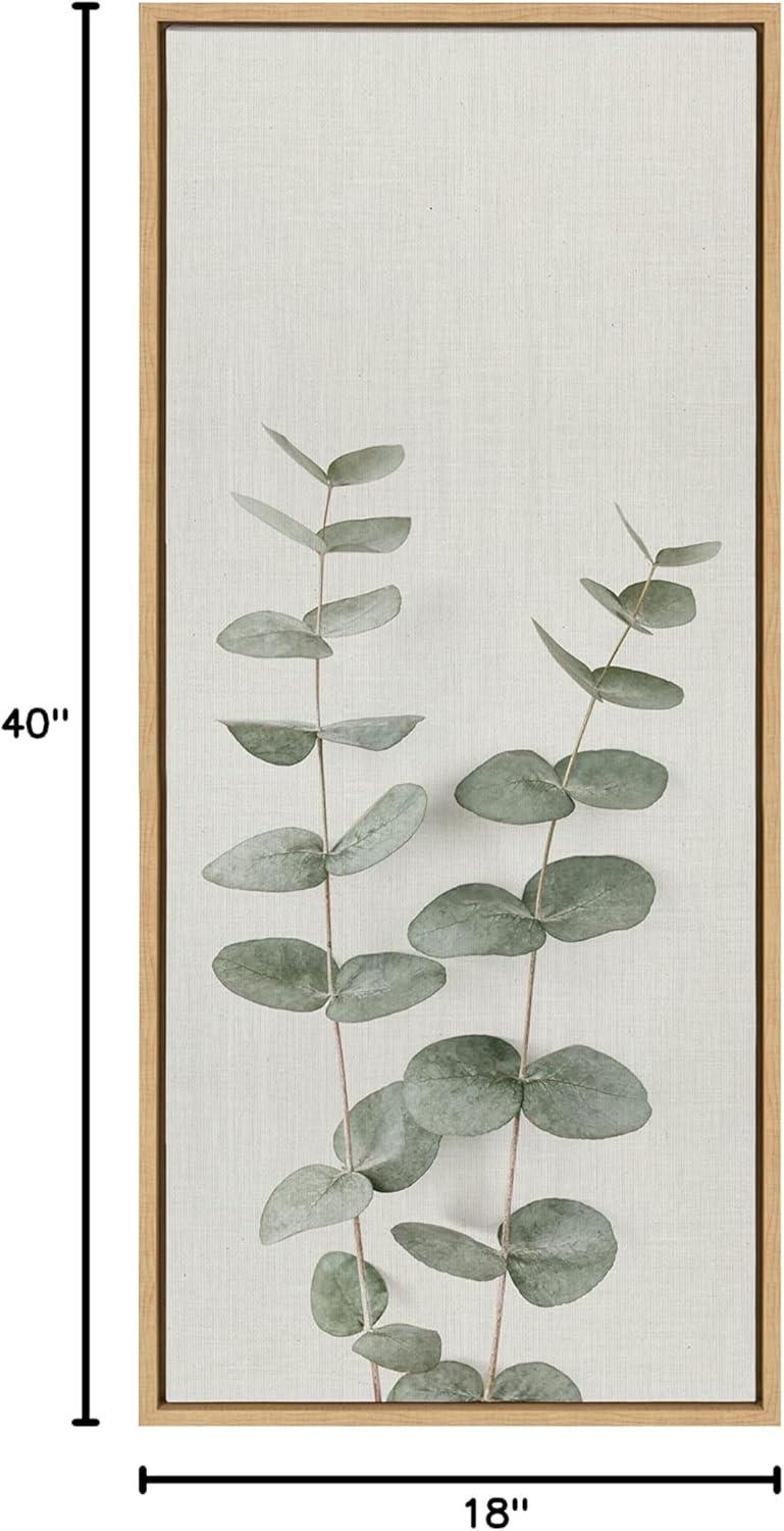 Natural Eucalyptus Botanical II Framed Canvas Art, 18x40