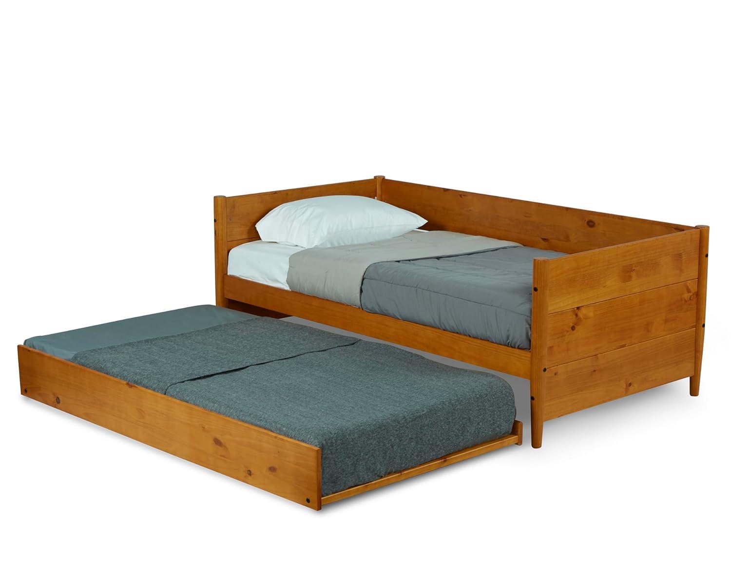 Camello Twin Solid Wood Daybed with Trundle