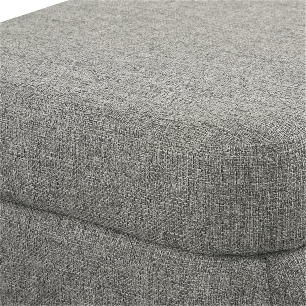 Large Modern Storage Bench Sustainable Gray Woven - HomePop