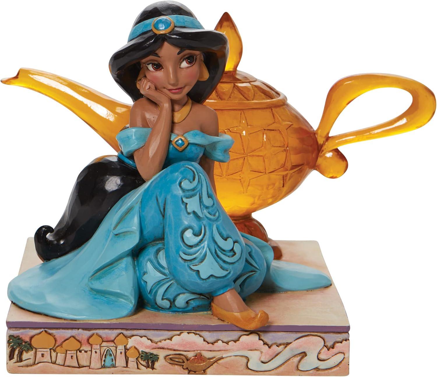 Enchanted Agrabah Princess Jasmine & Genie Lamp Resin Figurine