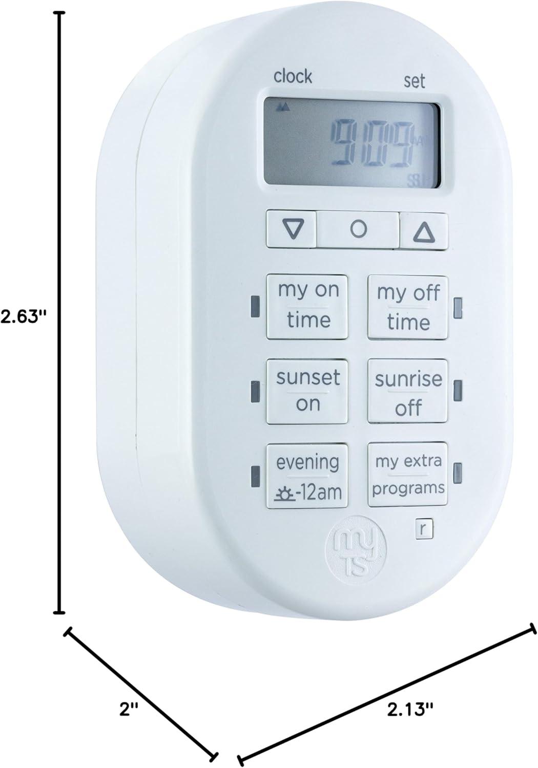 myTouchSmart 7-Day Indoor Plug-In Digital Timer, 1-Outlet, 33860