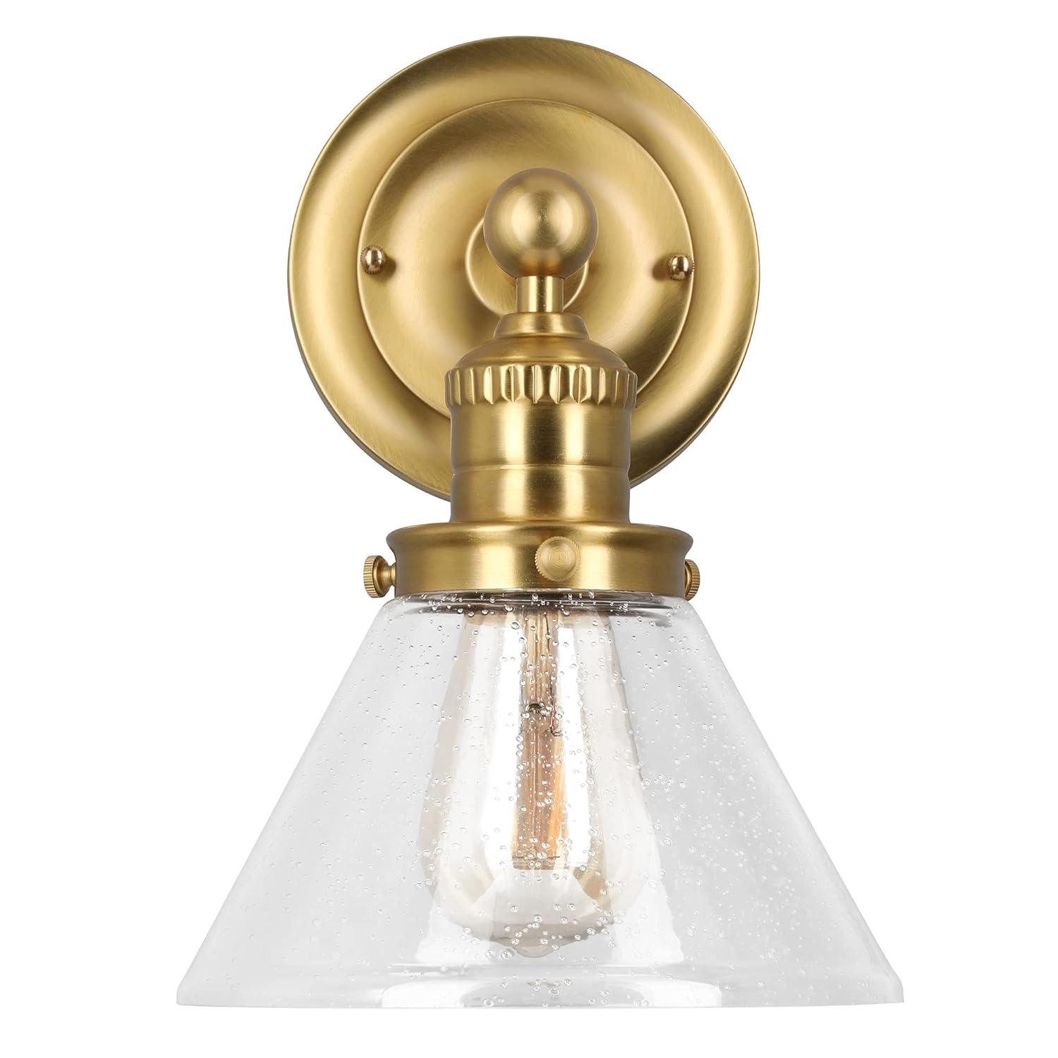 Design House  Augustin Wall Light in Satin Gold