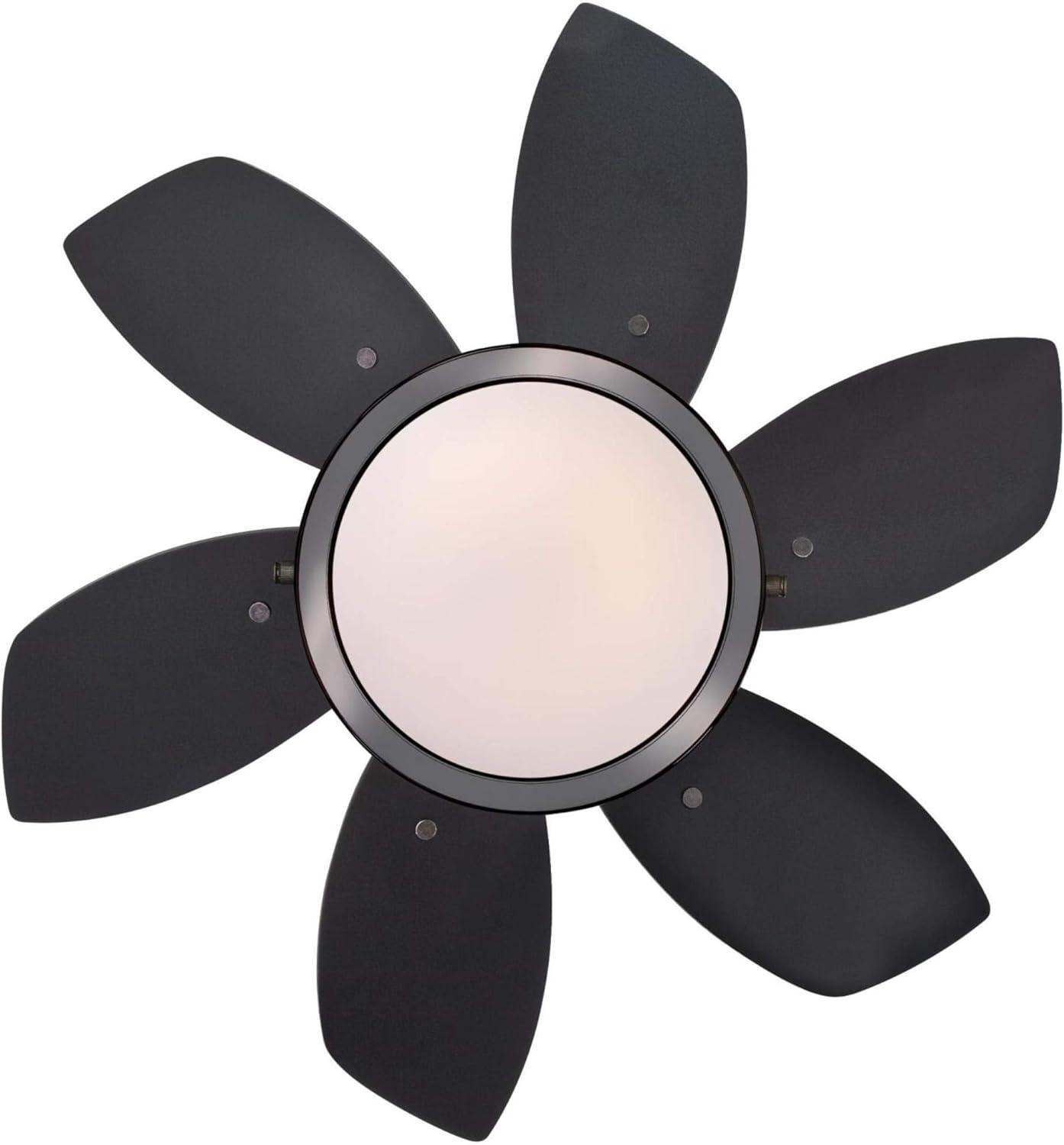 24-Inch Gun Metal LED Ceiling Fan with Reversible Blades