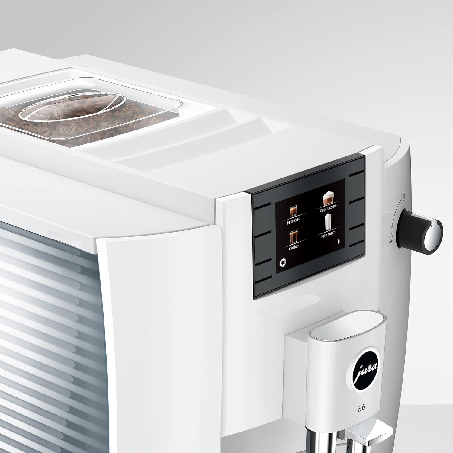 JURA ® E6 Piano White Espresso Machine