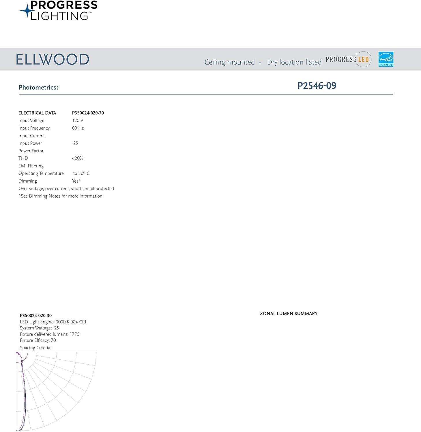 P2546-09-Progress Lighting-Ellwood - Wide - Ceiling Fan - Handheld Remote in Transitional and Coastal style - 68 Inches wide by 15.75 Inches