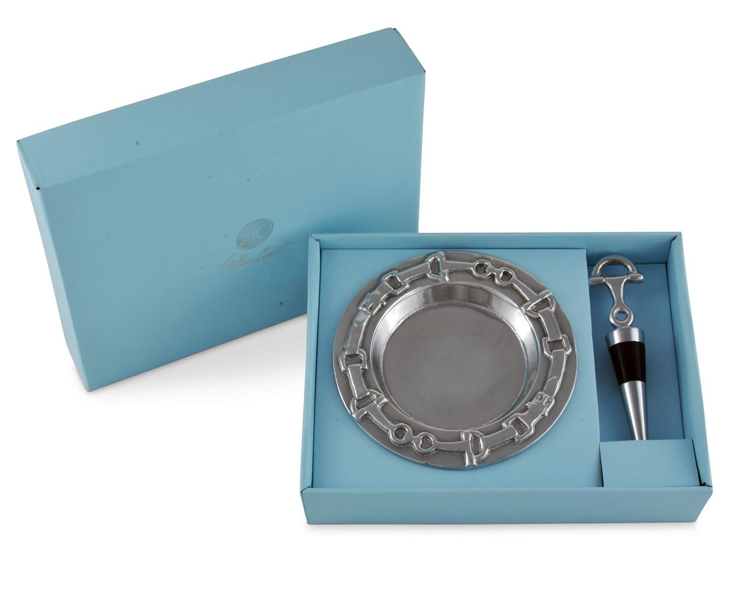 Arthur Court Designs Equestrian Aluminum Round 1 Piece Coaster