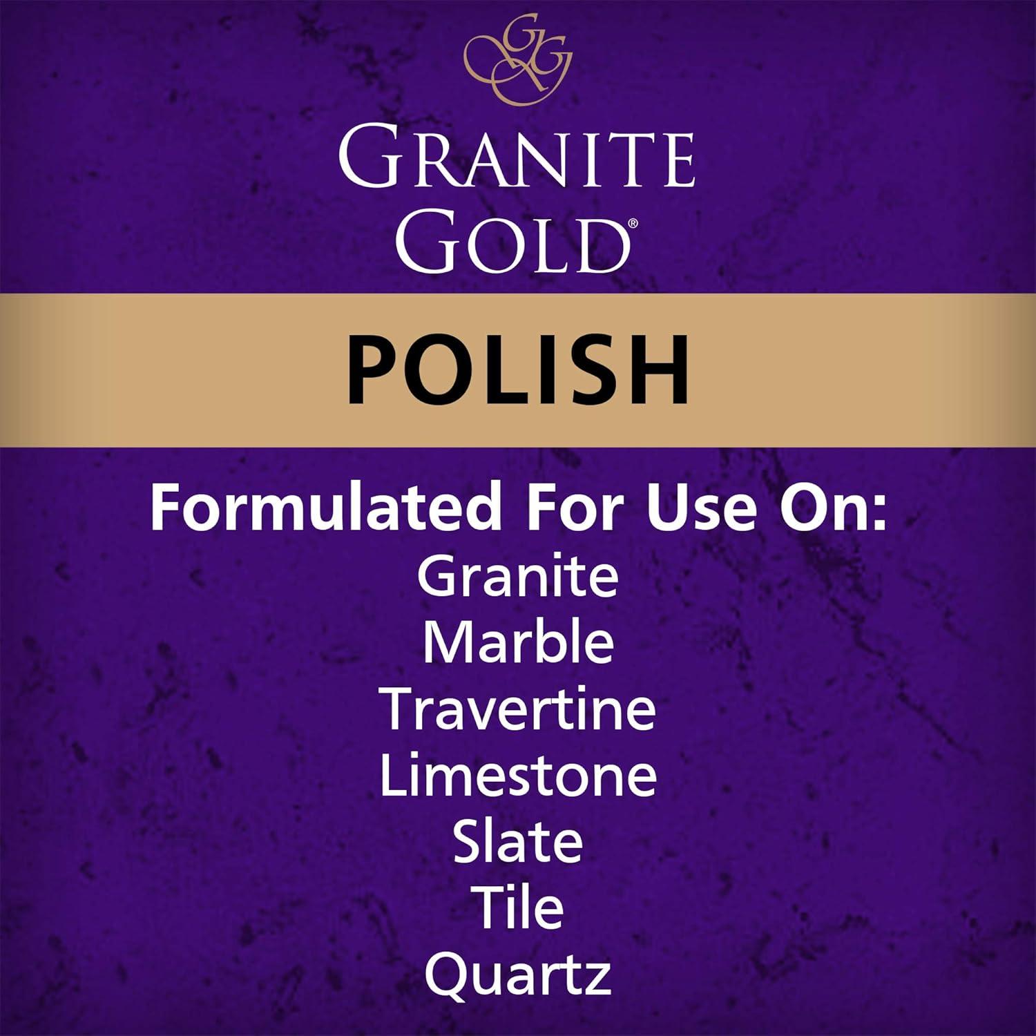 GRANITE GOLD Granite Marble Natural Stone POLISH Safe for Food Prep 24oz GG0033