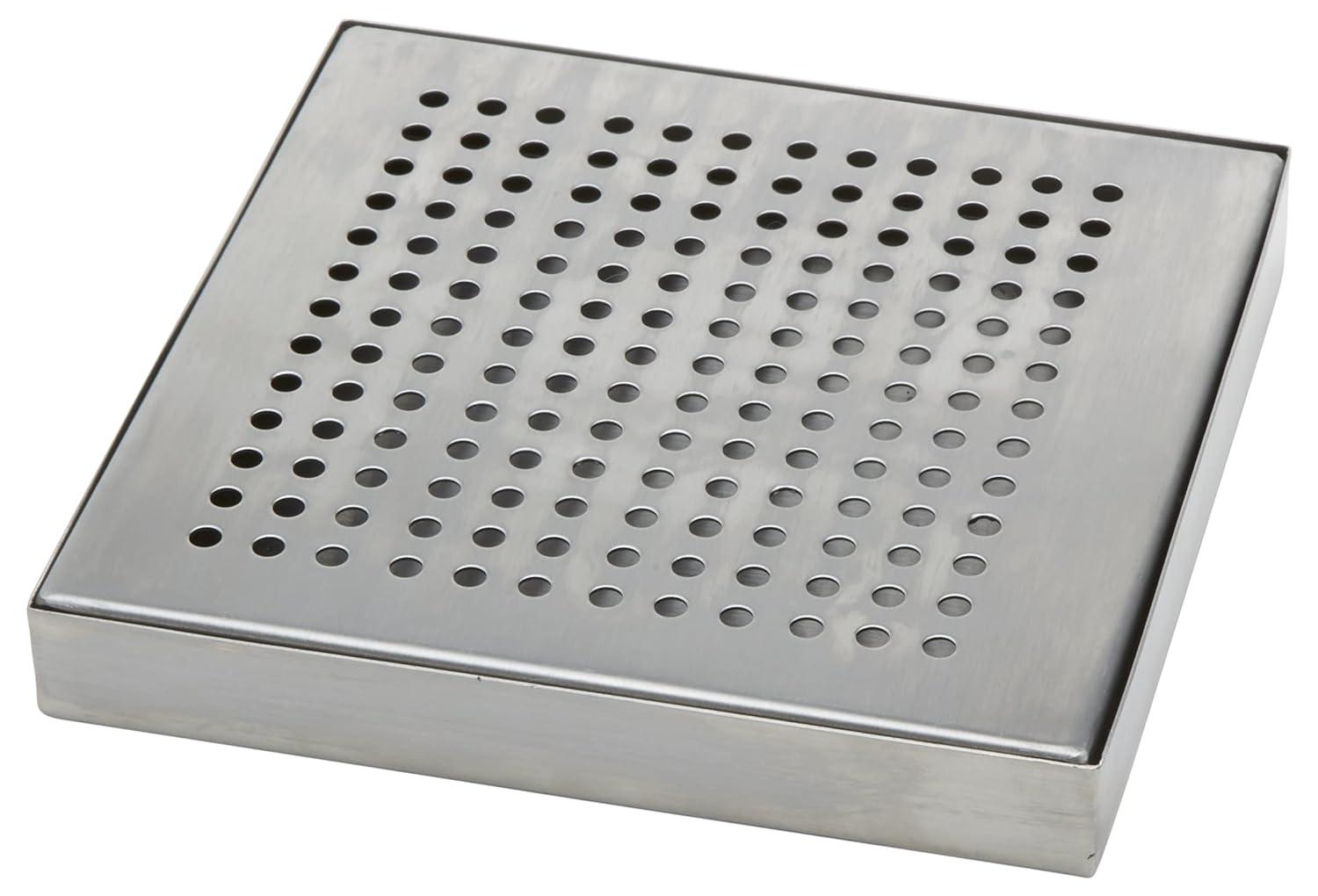 6" Square Stainless Steel Drip Tray