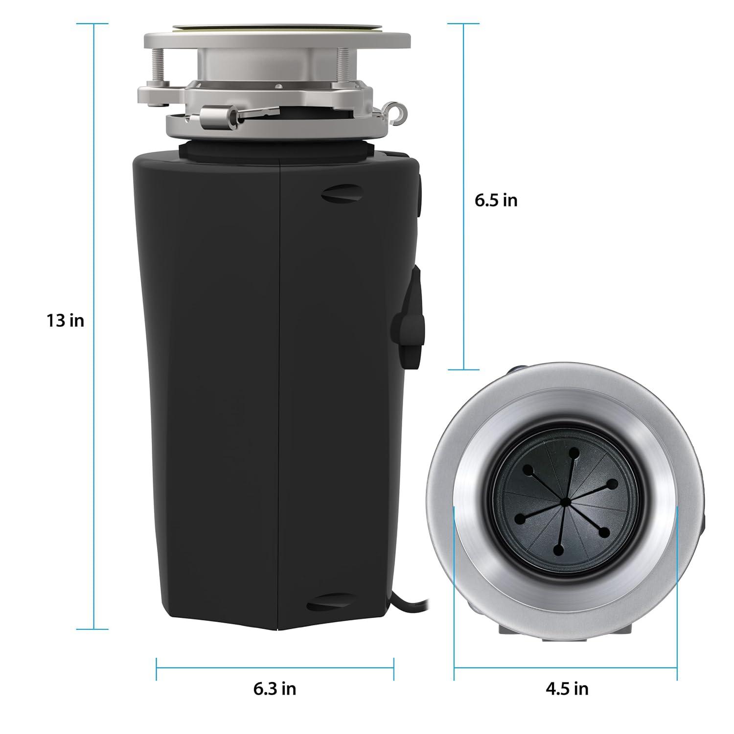 Titan TITAN 1/2 HP Compact Garbage Disposal, Continuous Feed